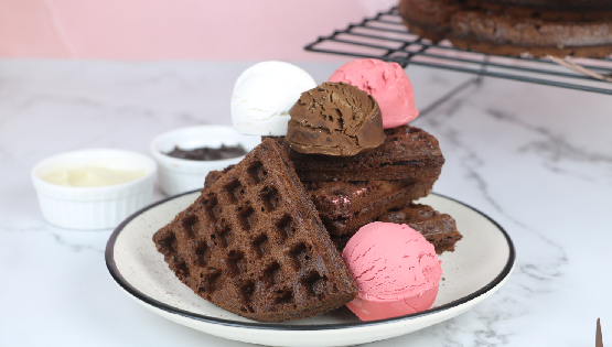 How to make Brownie Waffle Sundae